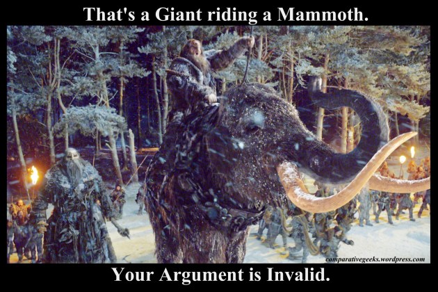 Giant Riding a Mammoth