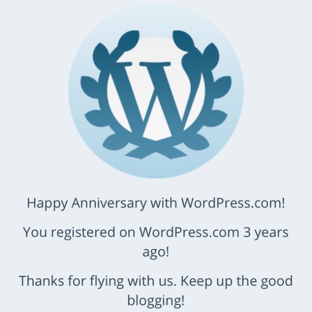 3-Year WordPress Anniversary!